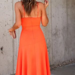 Melinda Ruffle Maxi Dress-Vici Collection Orange